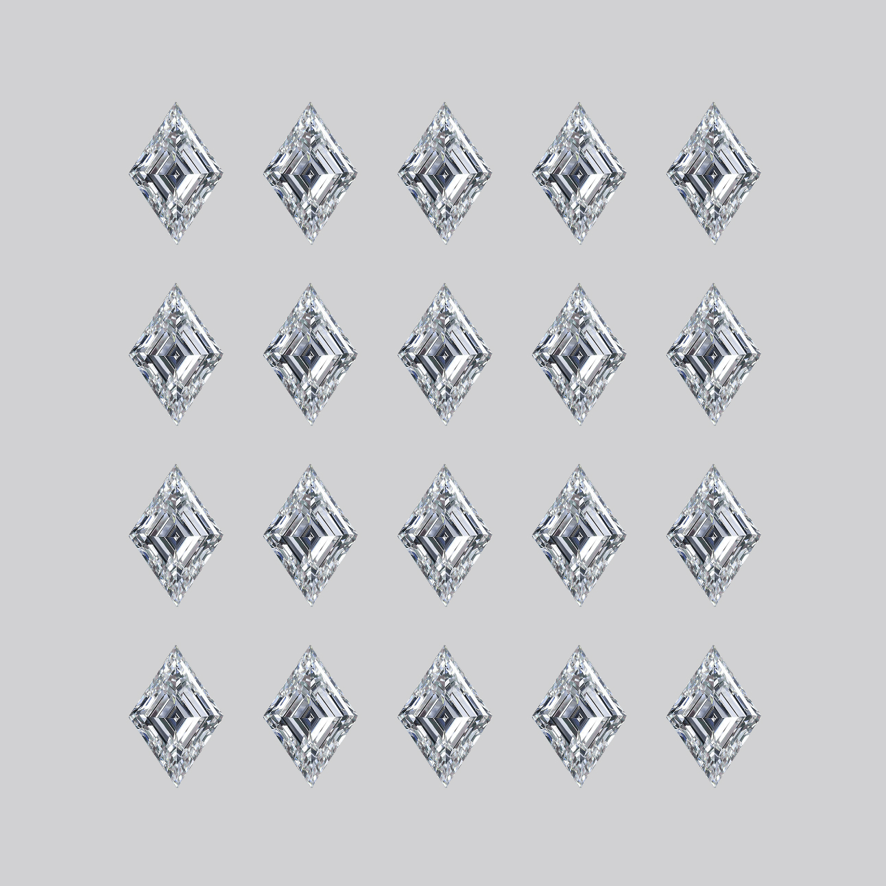 Lozenge Shape Diamond Layouts