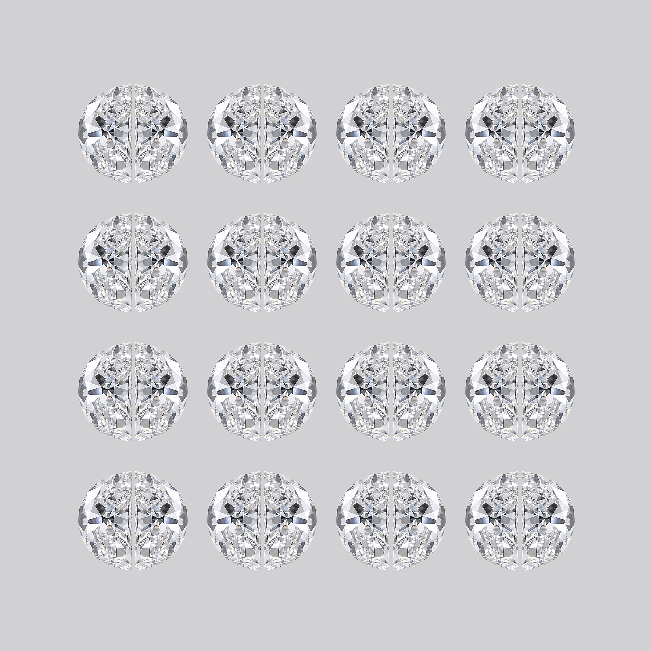 Half Moon Shape Diamond Layouts