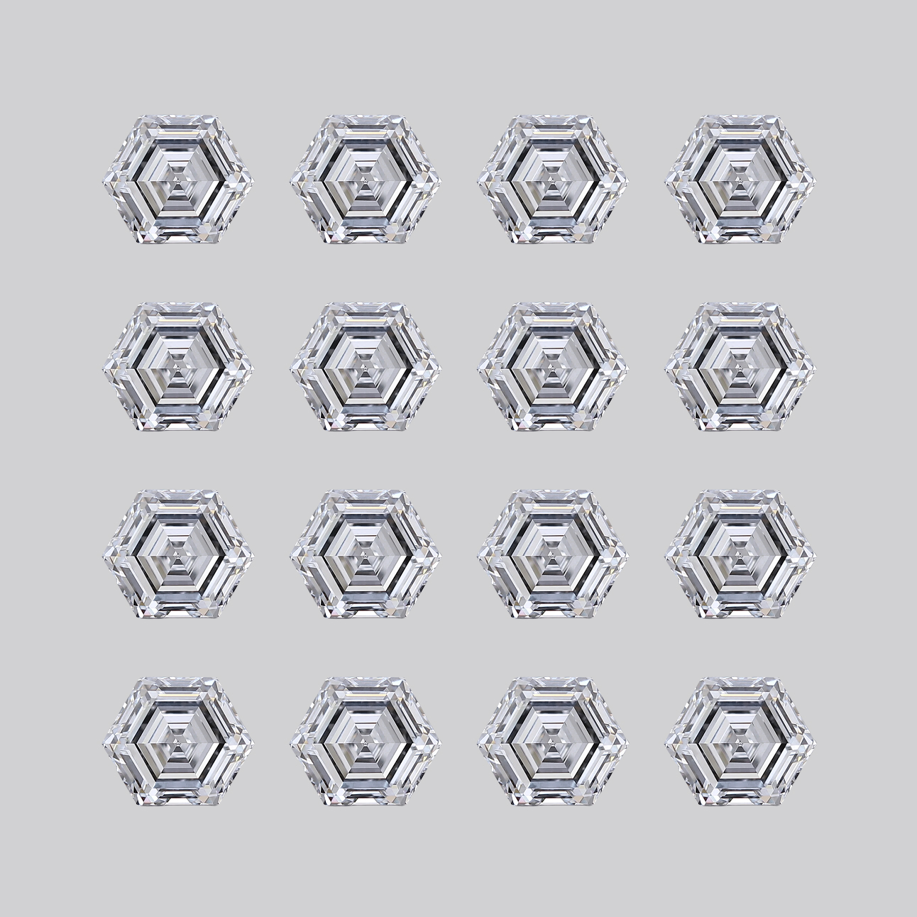 Hexagonal Shape Diamond Layouts