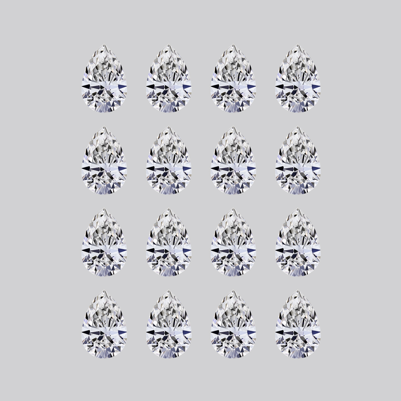 Pear Shape Diamond Layouts