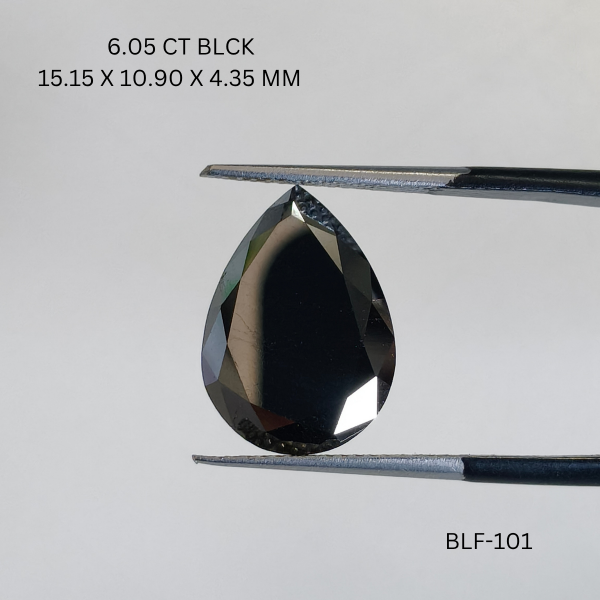6.05 CT BLACK PK PEAR diamond Black Diamond
