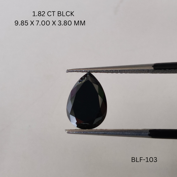 1.82 CT BLACK PK PEAR diamond Fancy Shape