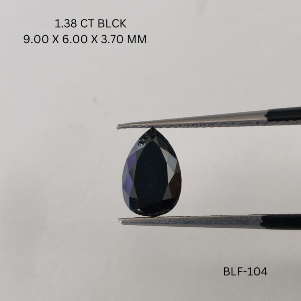 1.38 CT BLACK PK PEAR diamond Fancy Shape