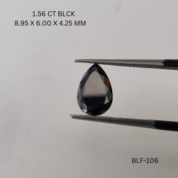 1.56 CT BLACK PK PEAR diamond Fancy Shape