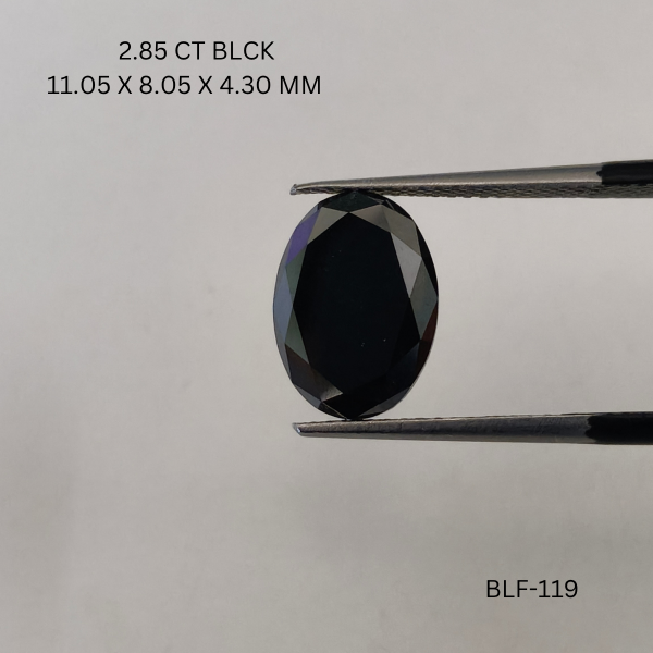 2.85 CT BLACK PK OVAL diamond Black Diamond