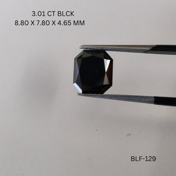 3.01 CT BLACK PK RADIANT diamond Black Diamond