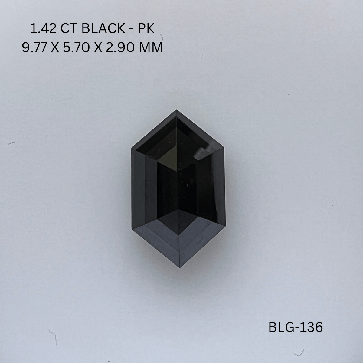 1.42 CT BLACK PK HEXAGONAL diamond Fancy Shape