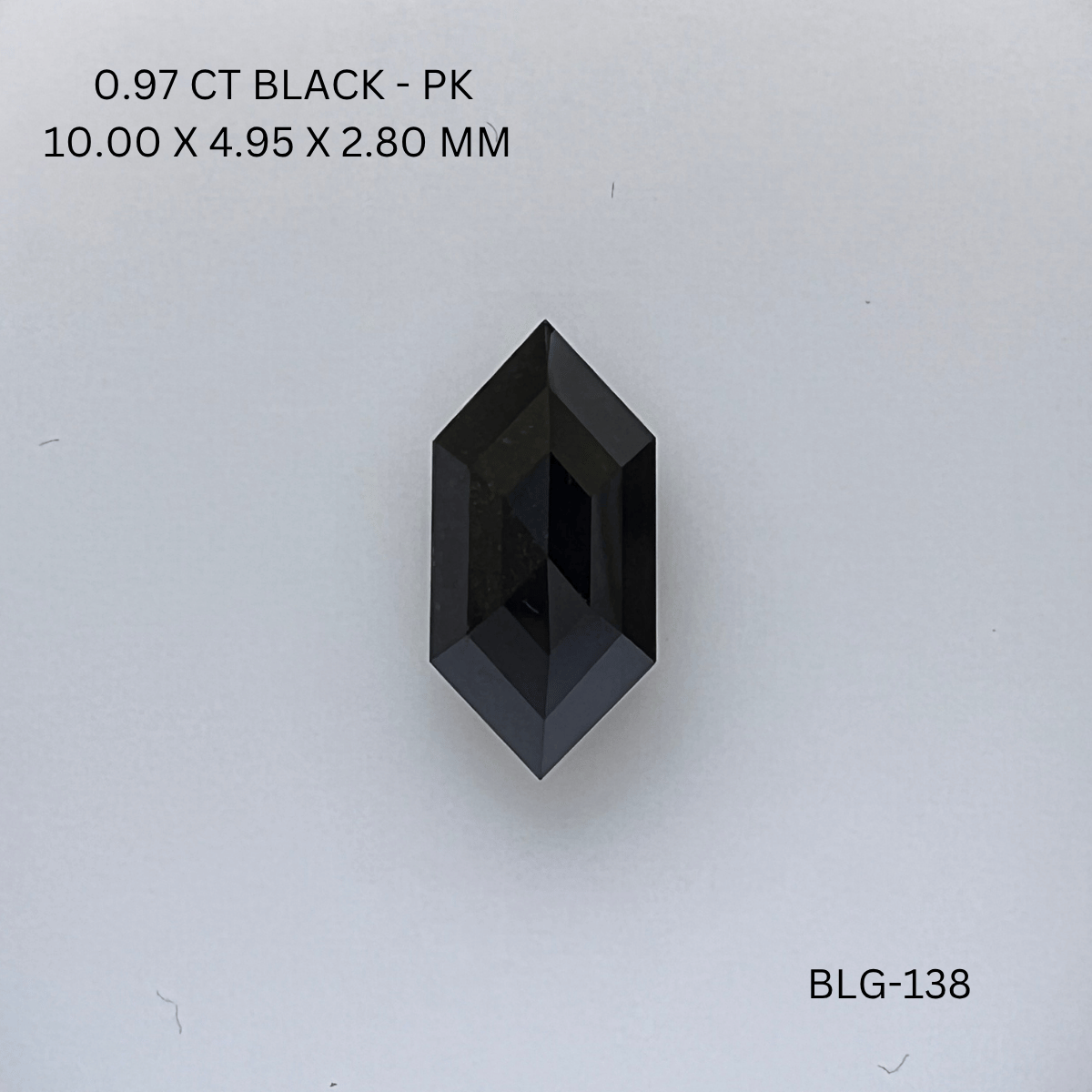 0.97 CT BLACK PK HEXAGONAL diamond Fancy Shape