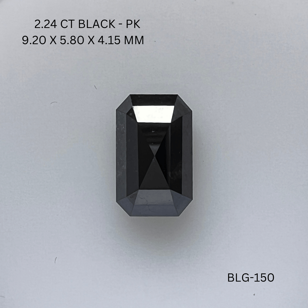 2.24 CT BLACK PK EMERALD diamond Fancy Shape