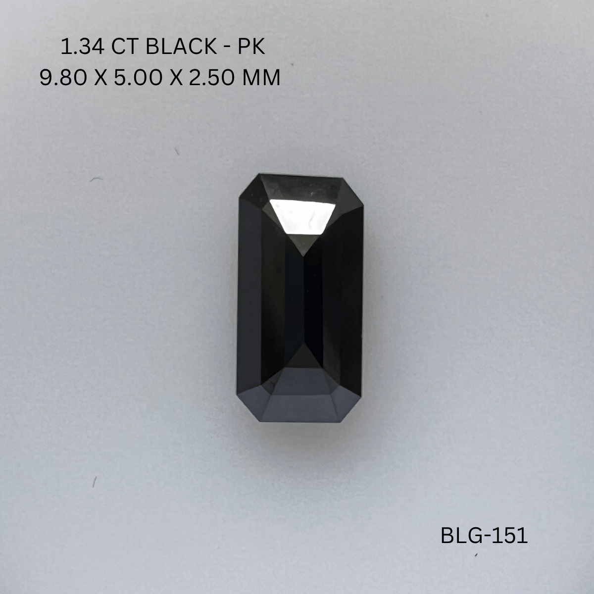 1.34 CT BLACK PK EMERALD diamond Fancy Shape