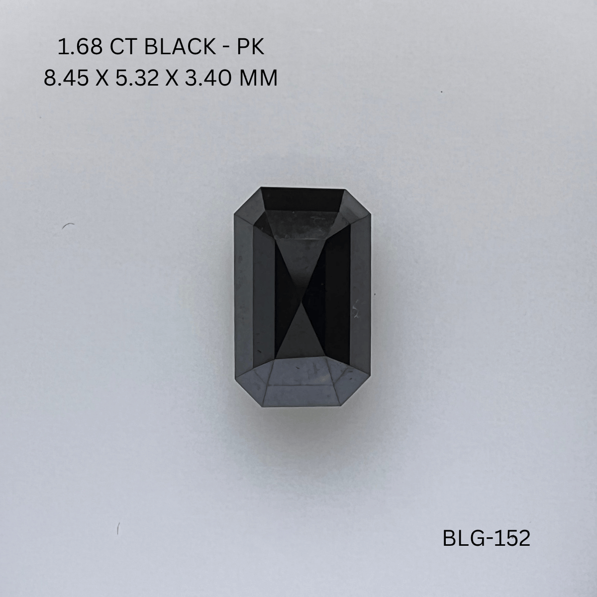 1.68 CT BLACK PK EMERALD diamond Fancy Shape