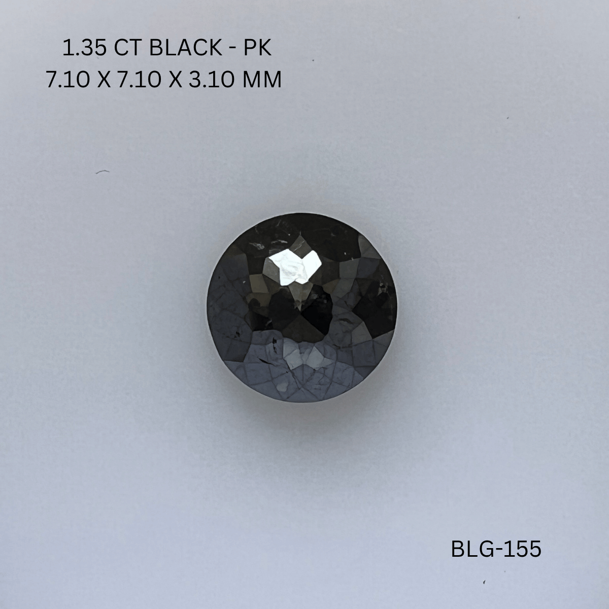 1.35 CT BLACK PK ROUND ROSE diamond Fancy Shape