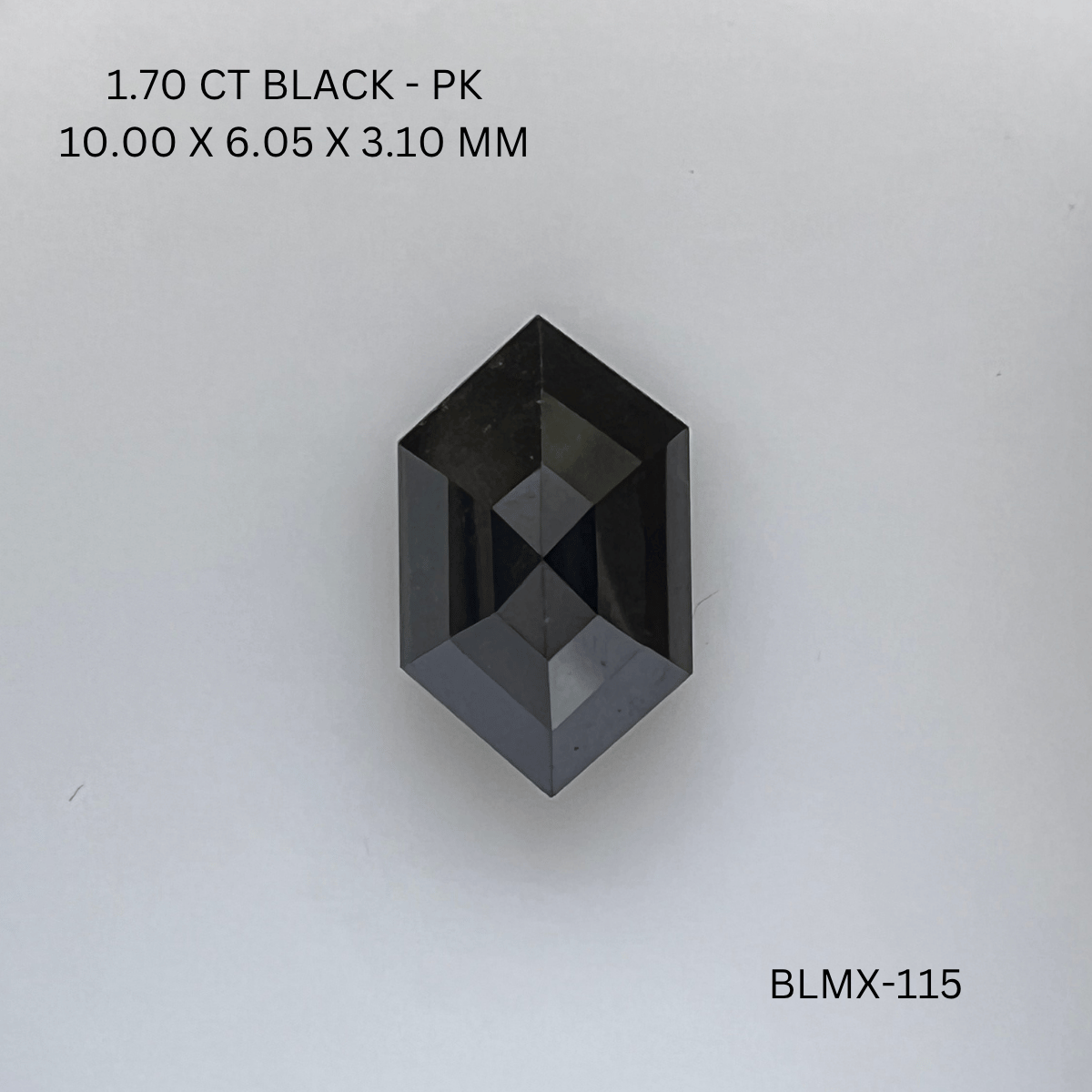 1.70 CT BLACK PK HEXAGONAL diamond Fancy Shape