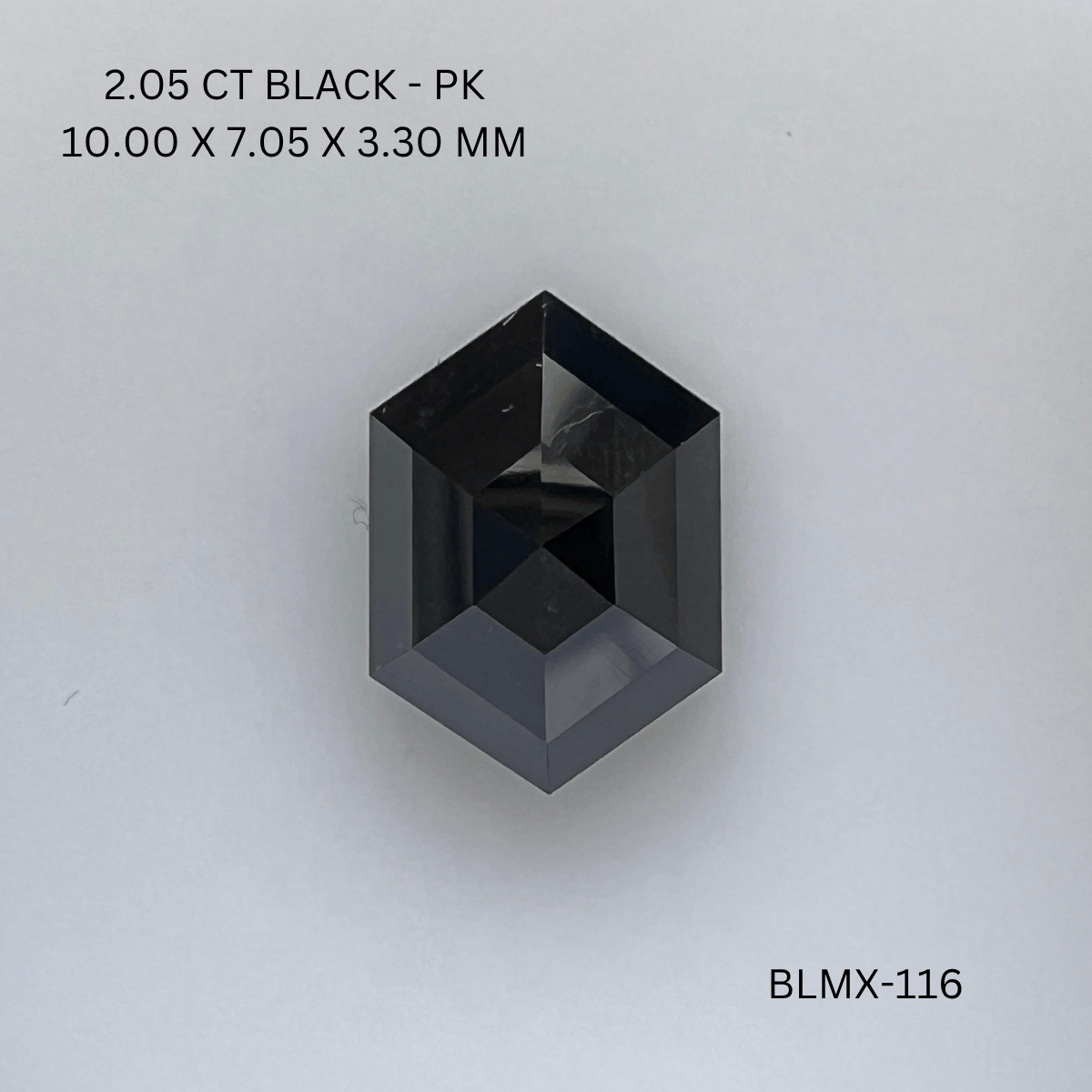 2.05 CT BLACK PK HEXAGONAL diamond Fancy Shape
