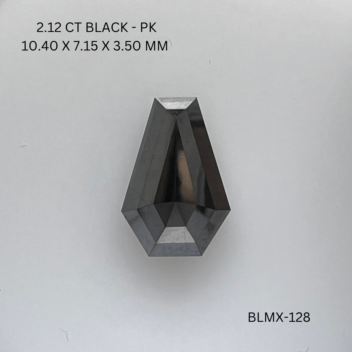 2.12 CT BLACK PK COFFIN diamond Fancy Shape