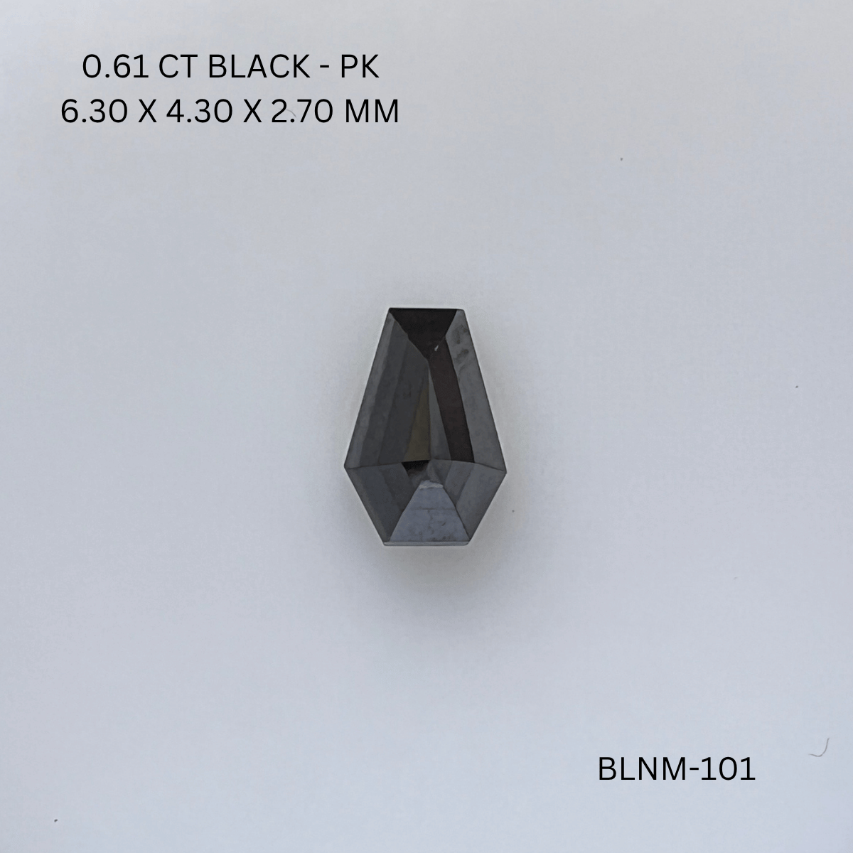 0.61 CT BLACK PK COFFIN diamond Fancy Shape