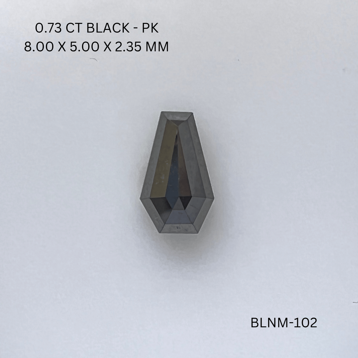0.73 CT BLACK PK COFFIN diamond Fancy Shape