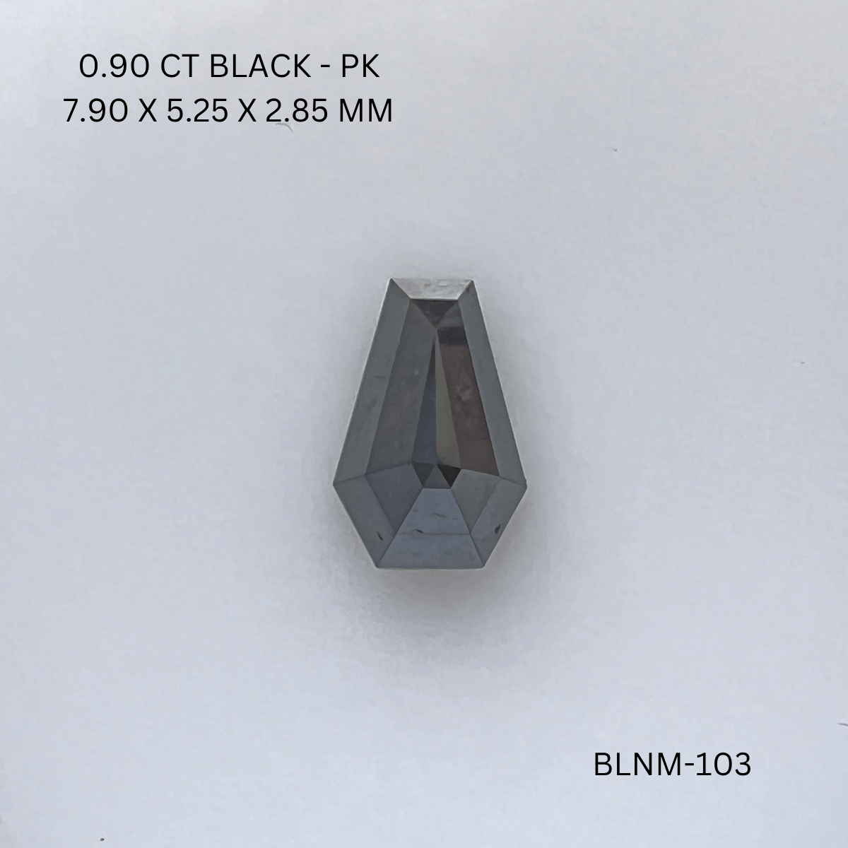 0.90 CT BLACK PK COFFIN diamond Fancy Shape