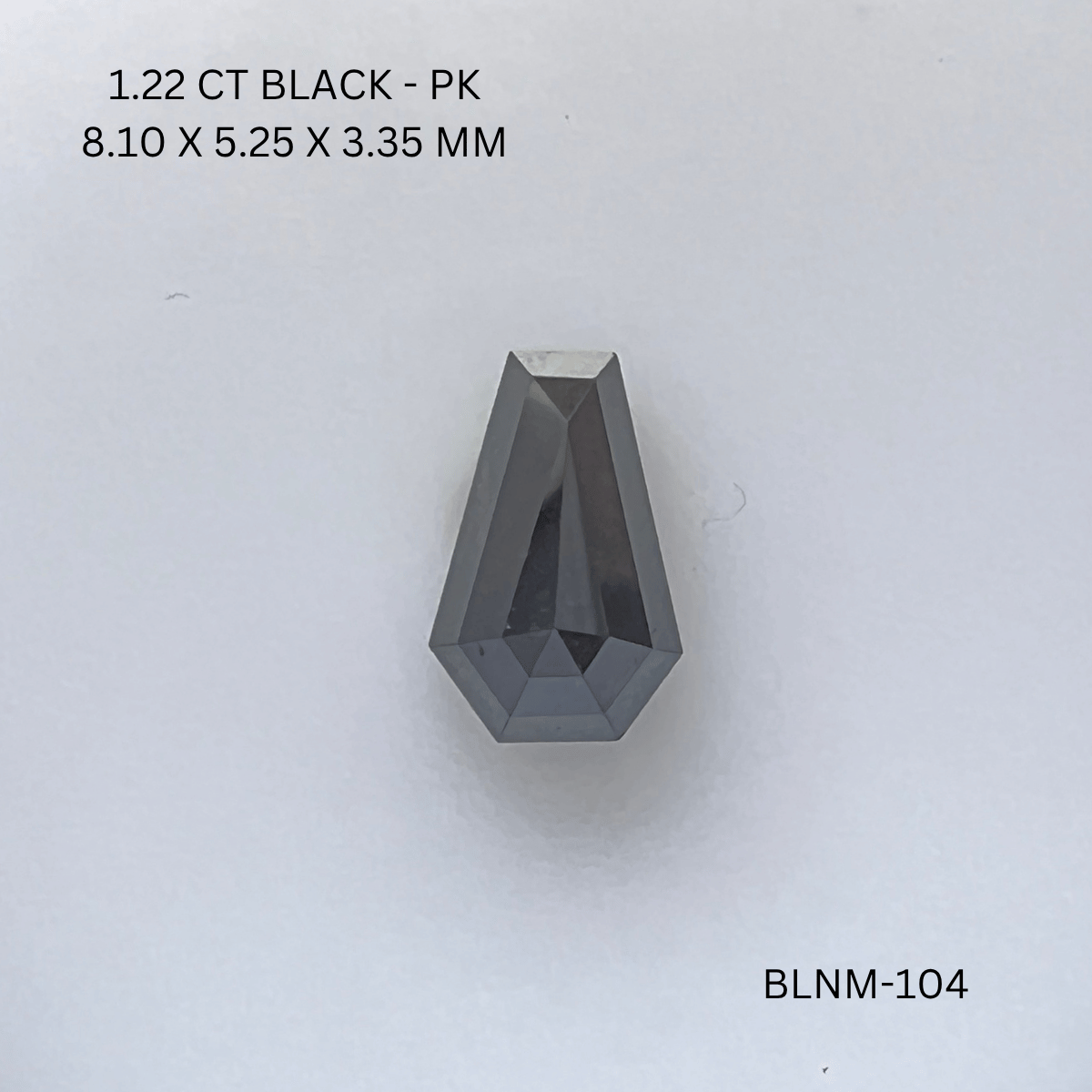 1.22 CT BLACK PK COFFIN diamond Fancy Shape