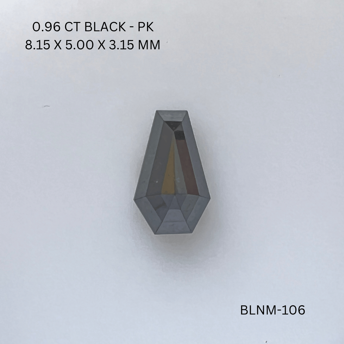 0.96 CT BLACK PK COFFIN diamond Fancy Shape