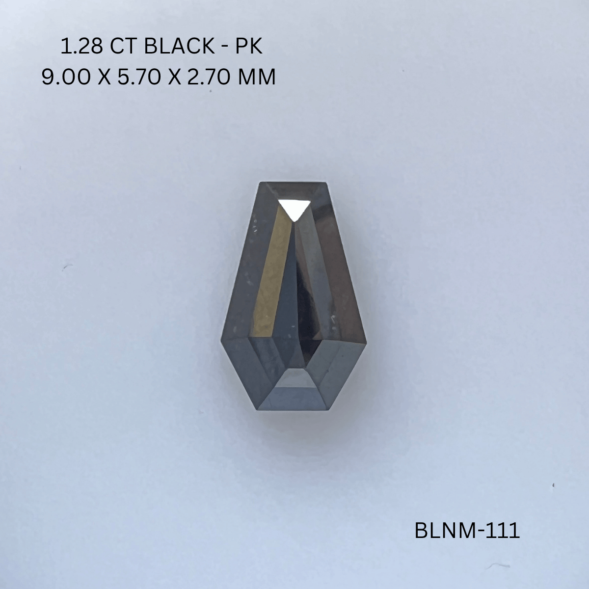 1.28 CT BLACK PK COFFIN diamond Fancy Shape