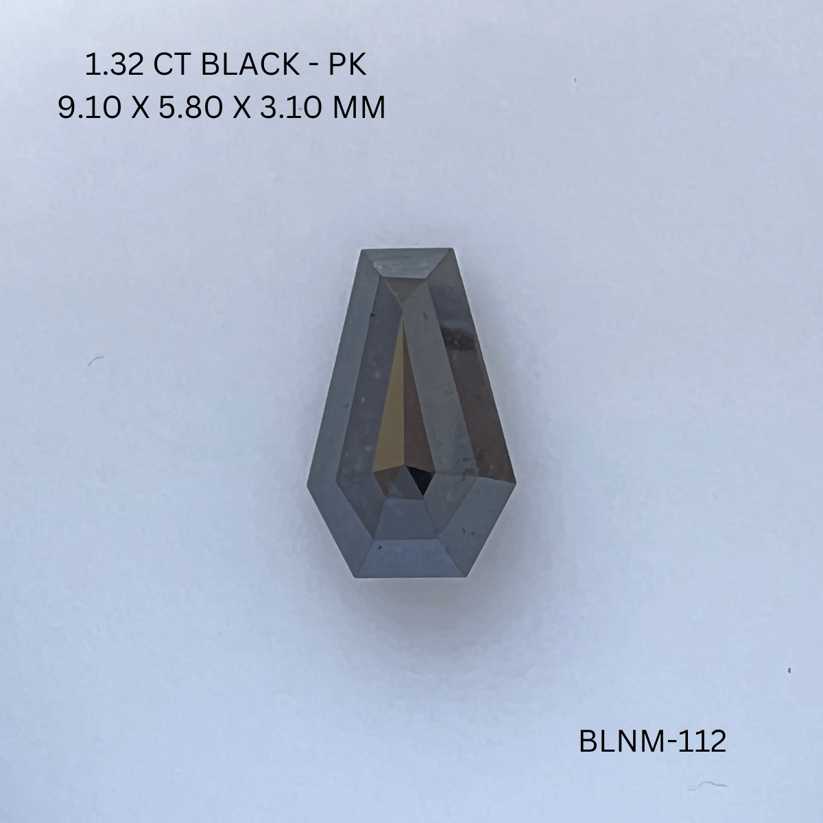 1.32 CT BLACK PK COFFIN diamond Fancy Shape