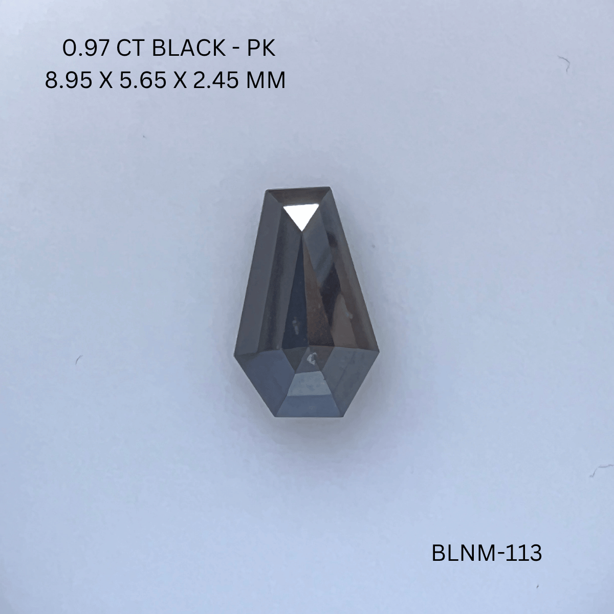 0.97 CT BLACK PK COFFIN diamond Fancy Shape