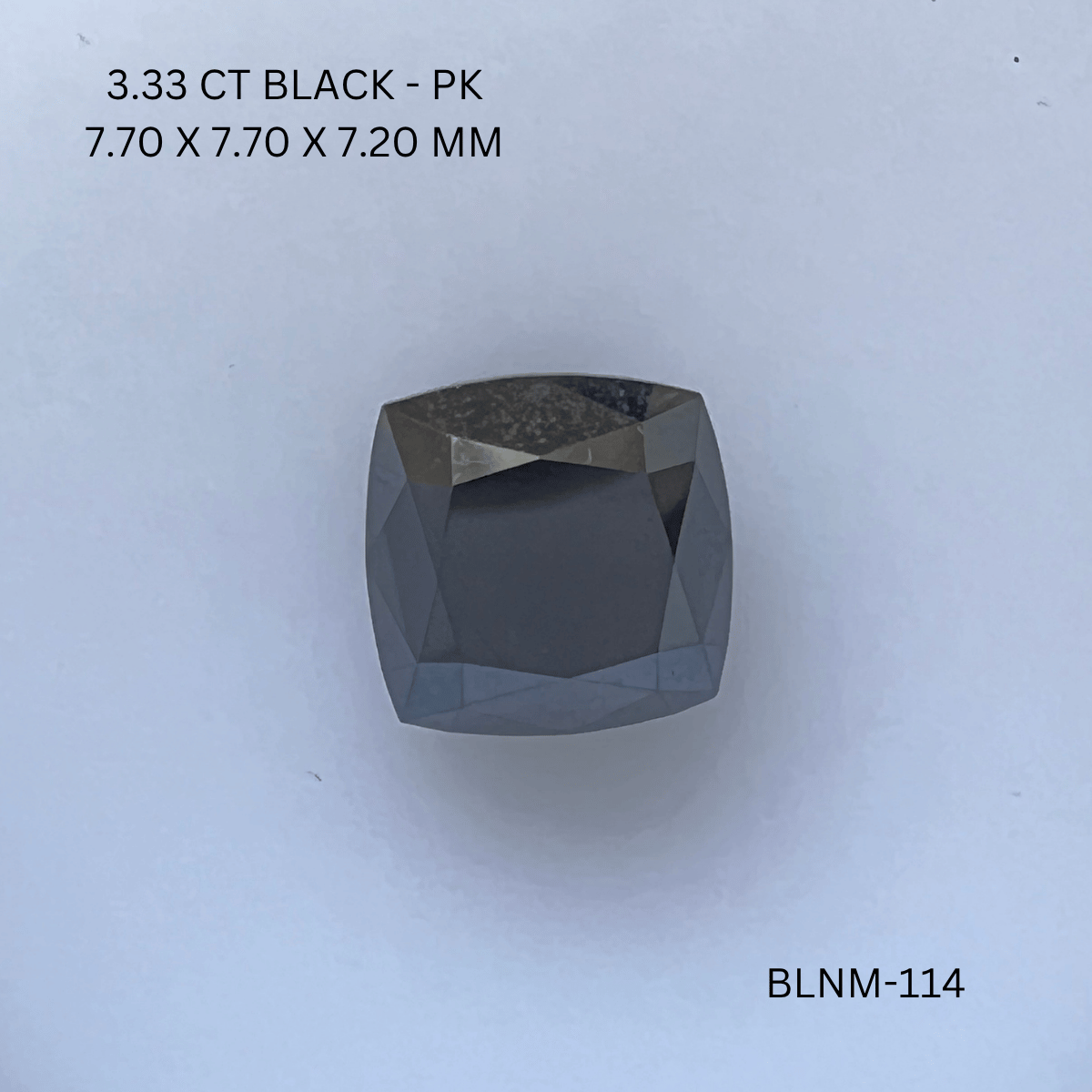 3.33 CT BLACK PK CUSHION diamond Fancy Shape