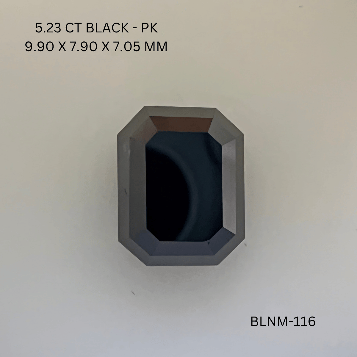 5.23 CT BLACK PK EMERALD diamond Fancy Shape
