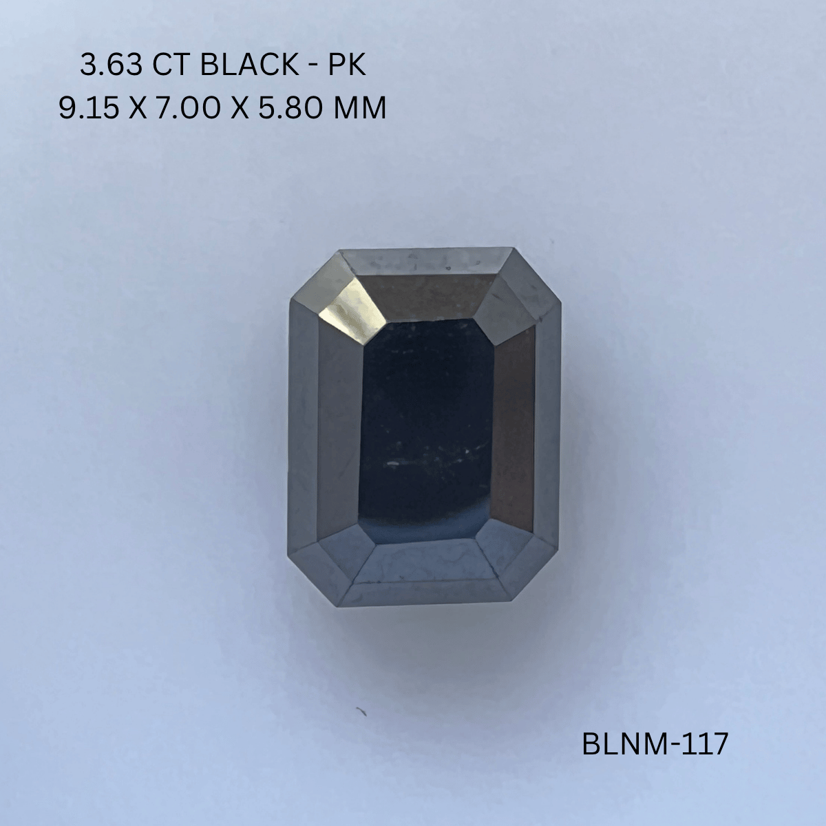 3.63 CT BLACK PK EMERALD diamond Fancy Shape
