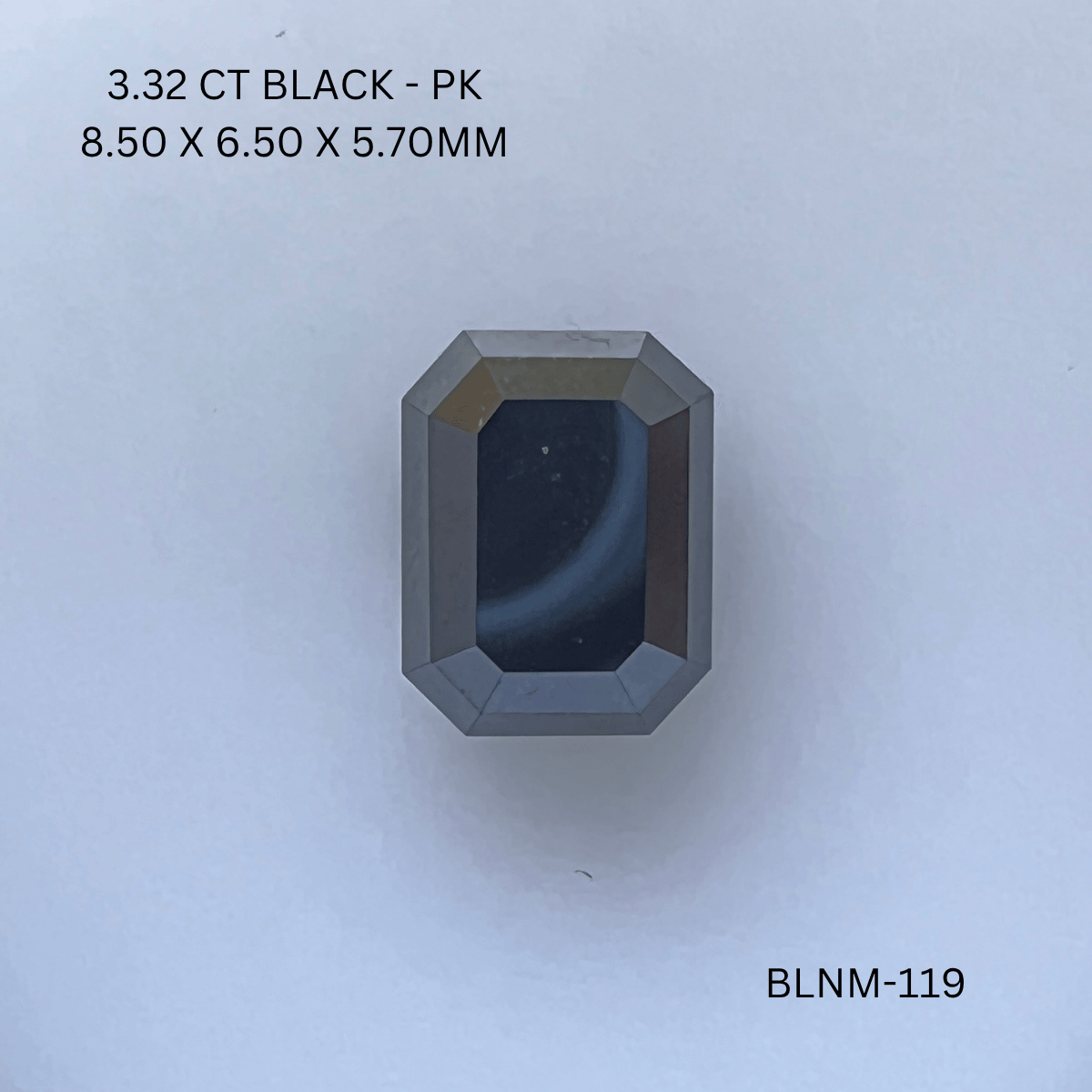 3.32 CT BLACK PK EMERALD diamond Fancy Shape