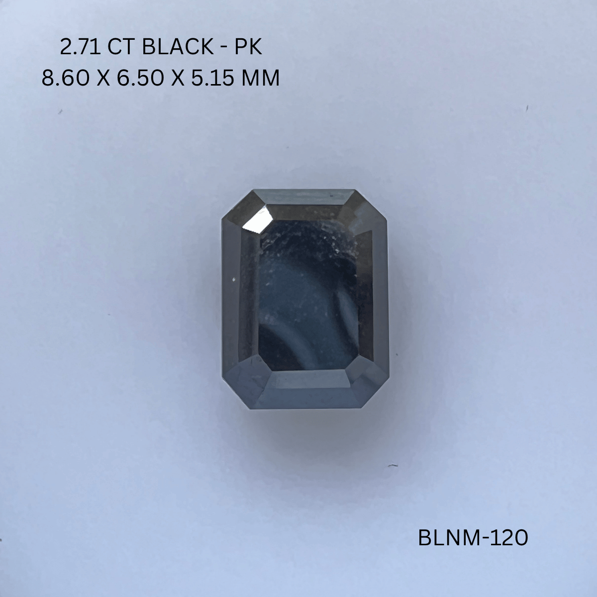 2.71 CT BLACK PK EMERALD diamond Fancy Shape