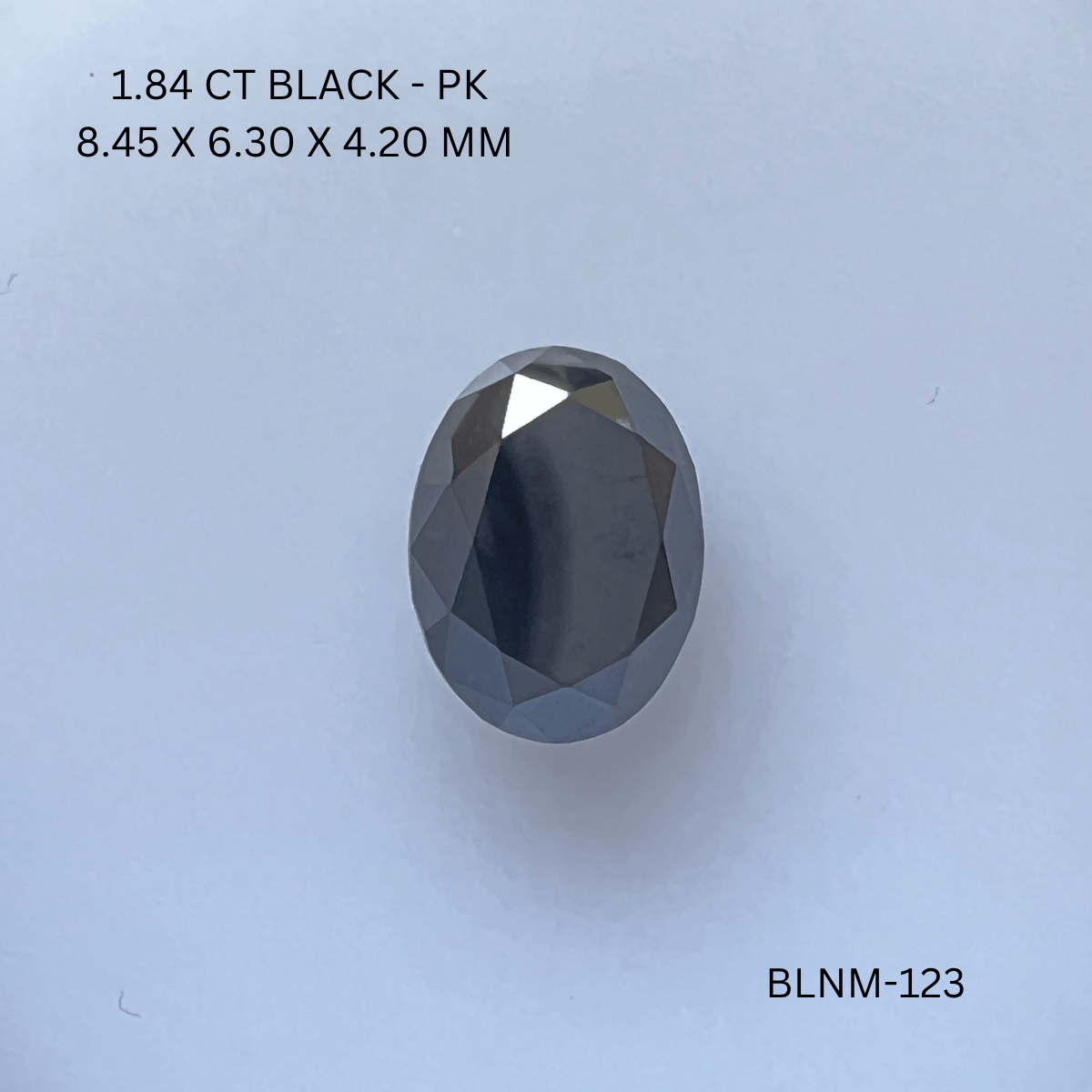 1.84 CT BLACK PK OVAL diamond Fancy Shape