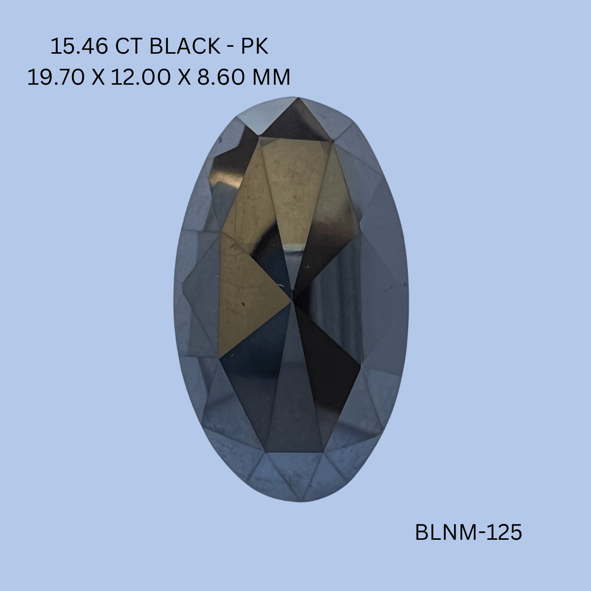 15.46 CT BLACK PK OVAL diamond Fancy Shape
