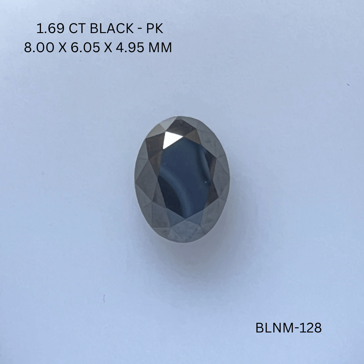 1.69 CT BLACK PK OVAL diamond Fancy Shape