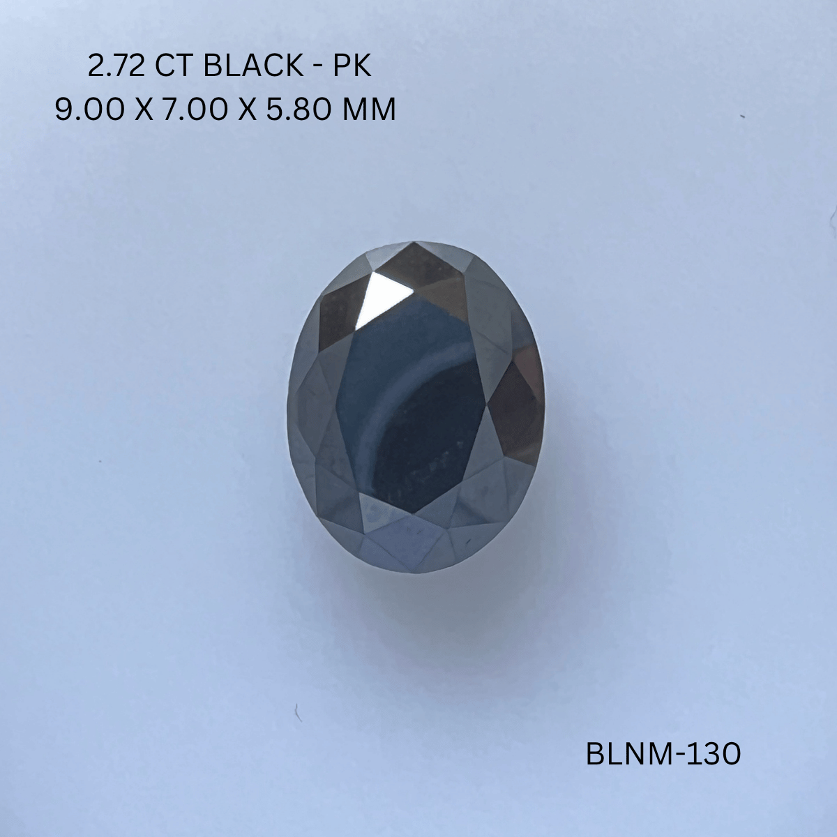 2.72 CT BLACK PK OVAL diamond Fancy Shape