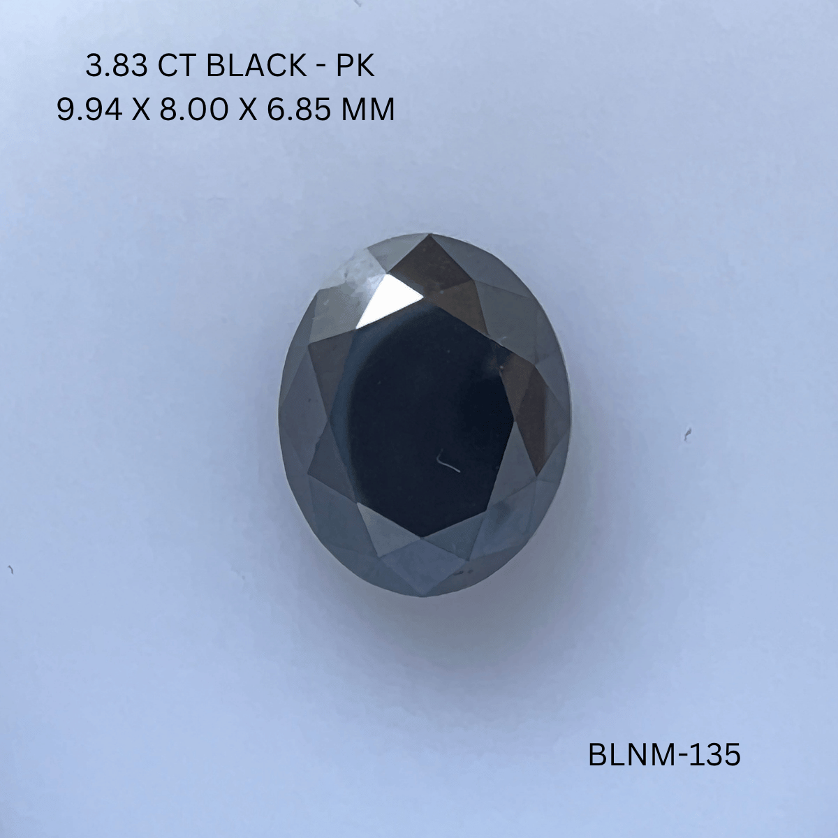 3.83 CT BLACK PK OVAL diamond Fancy Shape