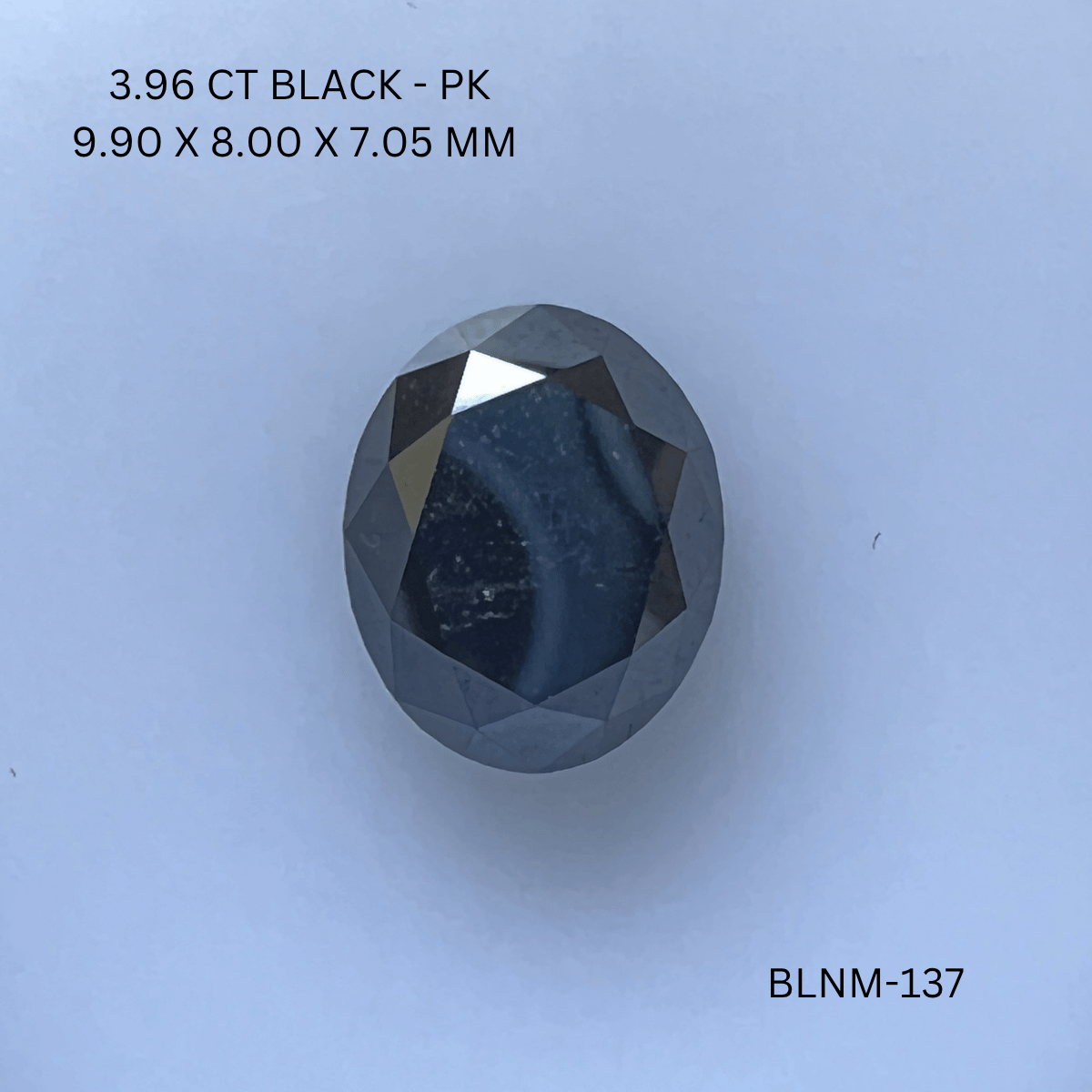 3.96 CT BLACK PK OVAL diamond Fancy Shape