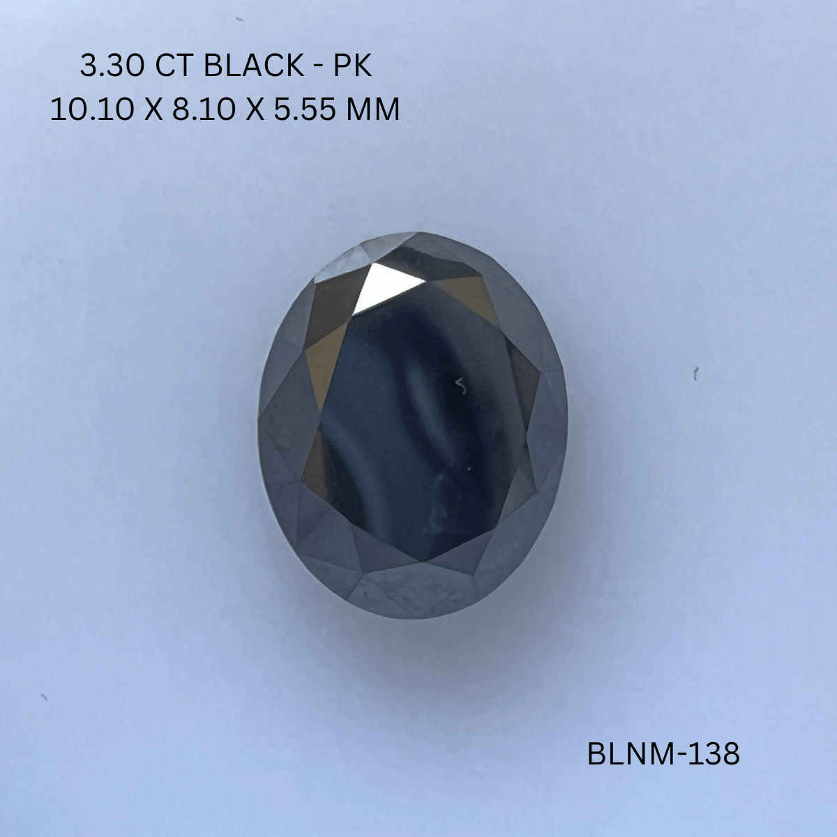 3.30 CT BLACK PK OVAL diamond Fancy Shape