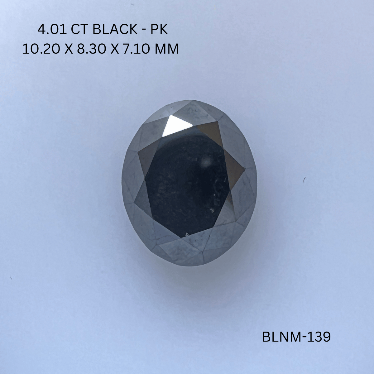 4.01 CT BLACK PK OVAL diamond Fancy Shape