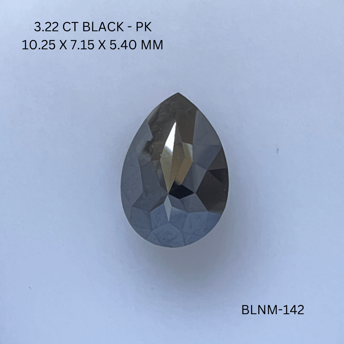 3.22 CT BLACK PK PEAR diamond Fancy Shape