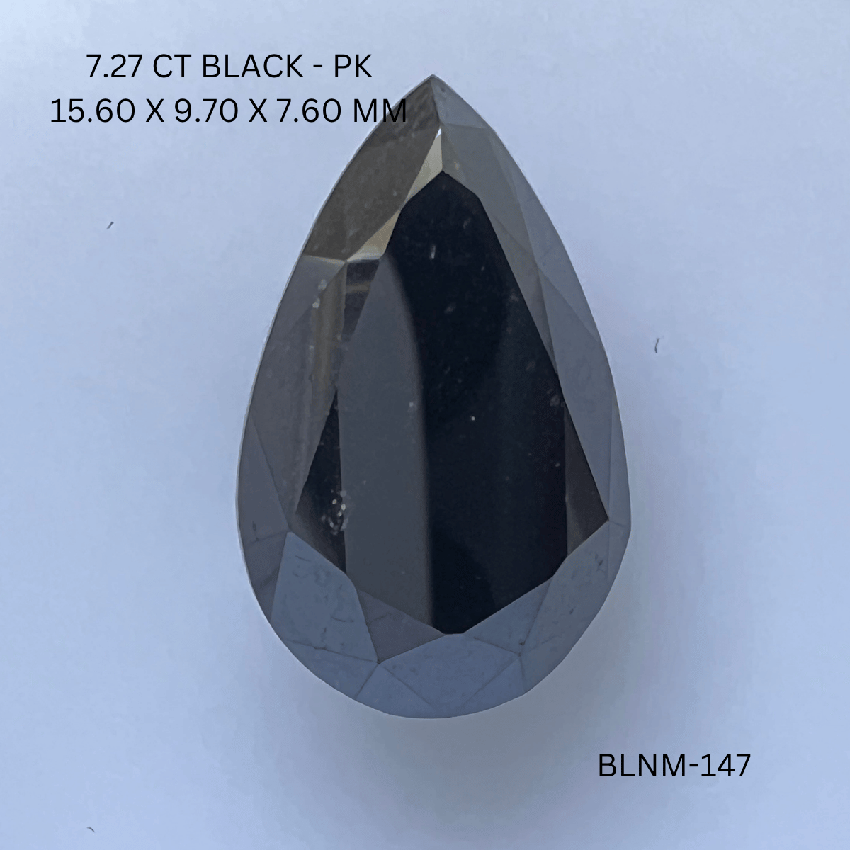 7.27 CT BLACK PK PEAR diamond Fancy Shape