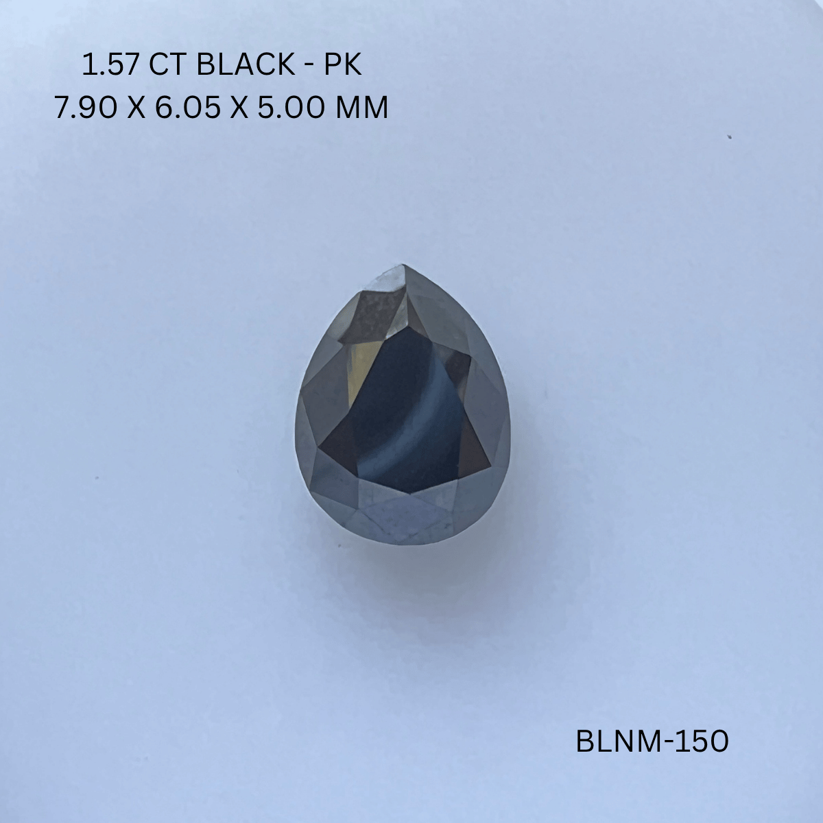1.57 CT BLACK PK PEAR diamond Fancy Shape