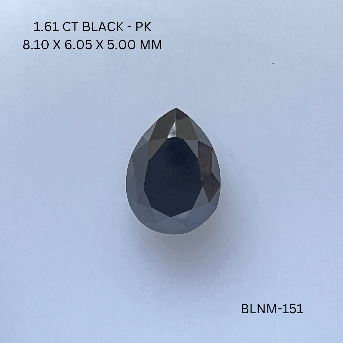 1.61 CT BLACK PK PEAR diamond Fancy Shape