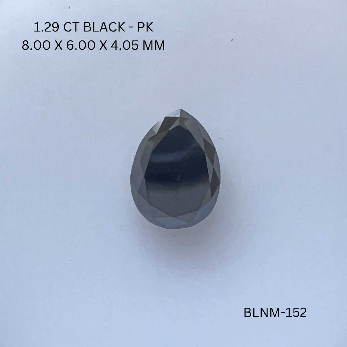 1.29 CT BLACK PK PEAR diamond Fancy Shape