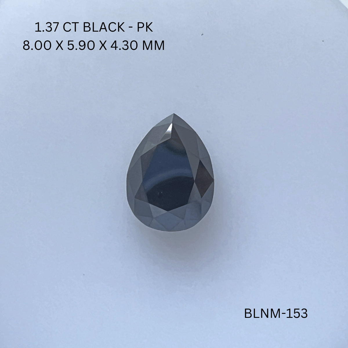 1.37 CT BLACK PK PEAR diamond Fancy Shape