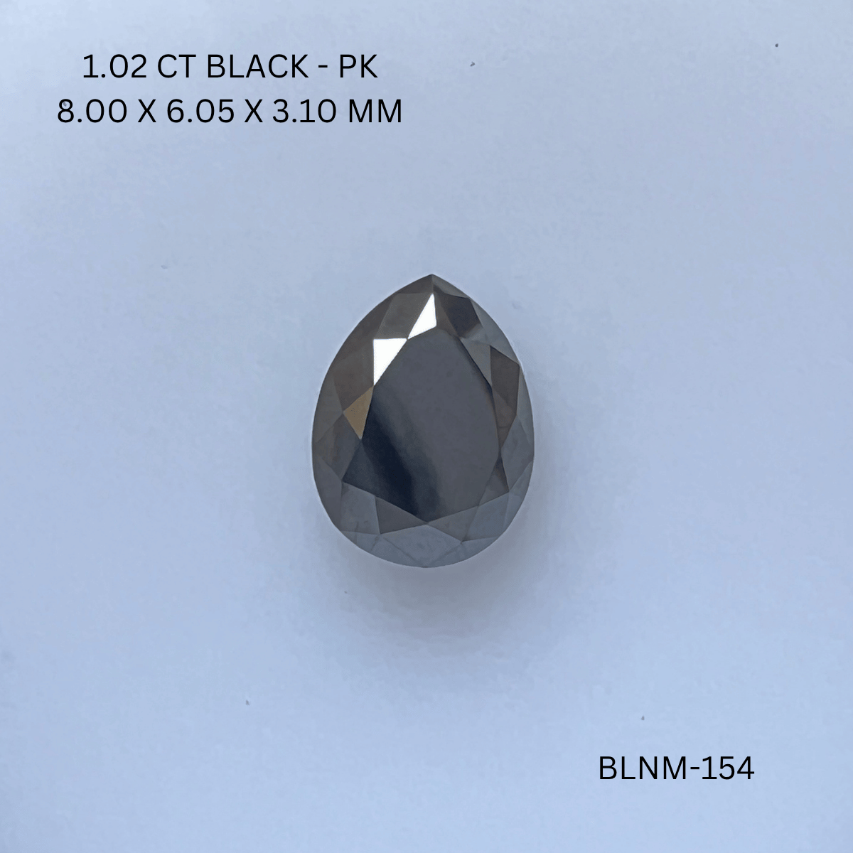 1.02 CT BLACK PK PEAR diamond Fancy Shape