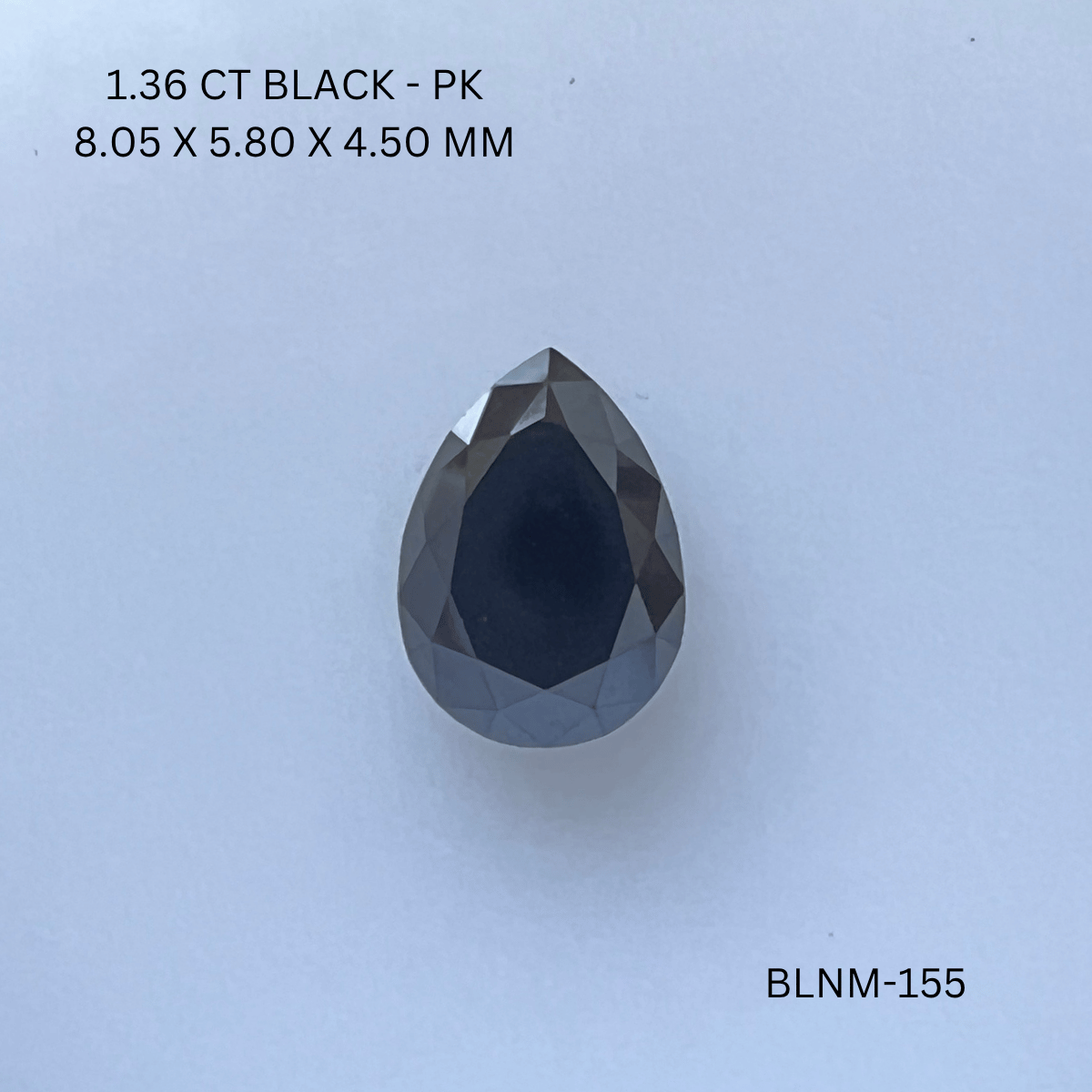 1.36 CT BLACK PK PEAR diamond Fancy Shape
