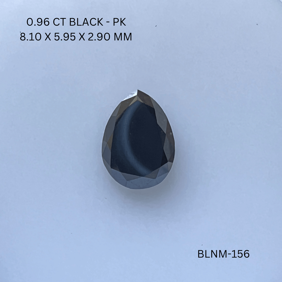 0.96 CT BLACK PK PEAR diamond Fancy Shape