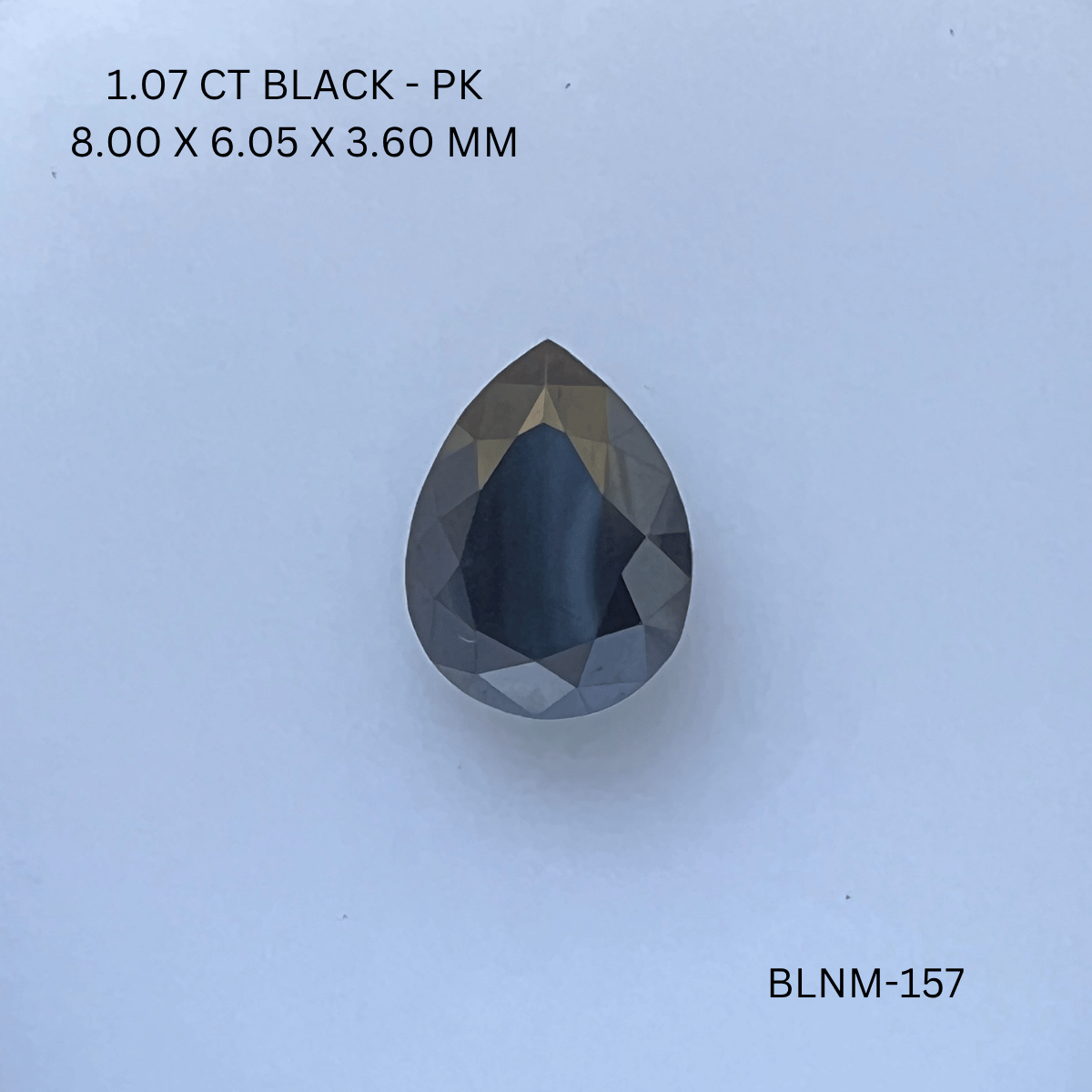 1.07 CT BLACK PK PEAR diamond Fancy Shape